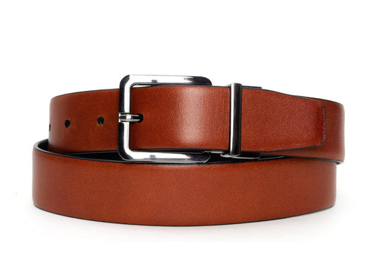 Black and Cognac Reversible Belt - Warfield & Grand Belts