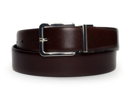 Black and Bourbon Reversible Belt - Warfield & Grand Belts