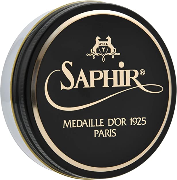 Saphir Pate de Luxe Wax Shoe Polish Medium Brown - Warfield & Grand Shoe Care